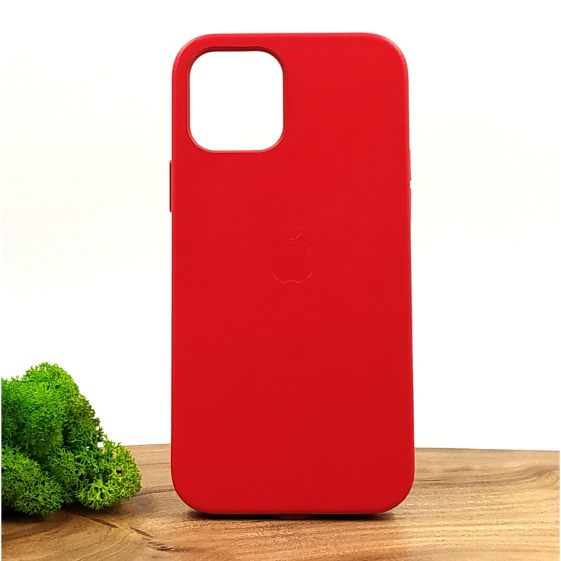 Оригинальный кожаный чехол-накладка Molan Leather Case for Apple iPhone 12 Pro Red