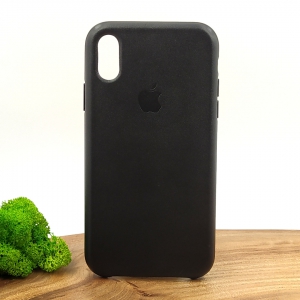 Оригинальный кожаный чехол-накладка Molan Leather Case for Apple iPhone XR Black