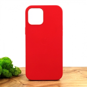 Оригинальный кожаный чехол-накладка Molan Leather Case for Apple iPhone 12 Pro Max Red