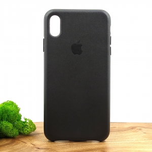 Оригинальный кожаный чехол-накладка Molan Leather Case for Apple iPhone XS Max Black