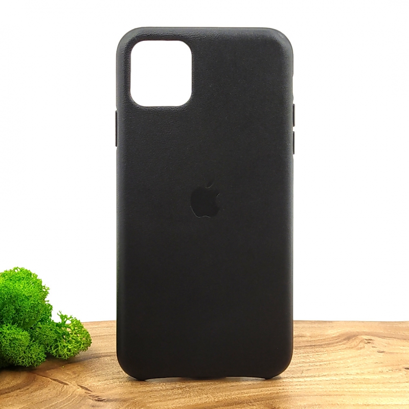 Оригинальный кожаный чехол-накладка Molan Leather Case for Apple iPhone 11 Pro max Black