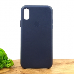 Оригінальний шкіряний чохол-накладка Molan Leather Case for Apple iPhone XS Blue