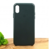 Оригинальный кожаный чехол-накладка Molan Leather Case for Apple iPhone XS Pine green
