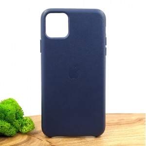 Оригінальний шкіряний чохол-накладка Molan Leather Case for Apple iPhone 11 Pro max Blue