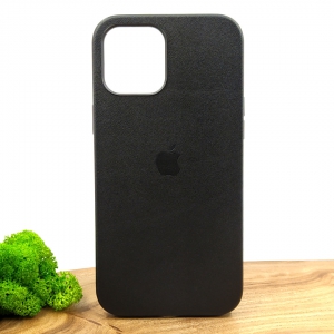 Оригинальный кожаный чехол-накладка Molan Leather Case for Apple iPhone 12 Pro Max Black