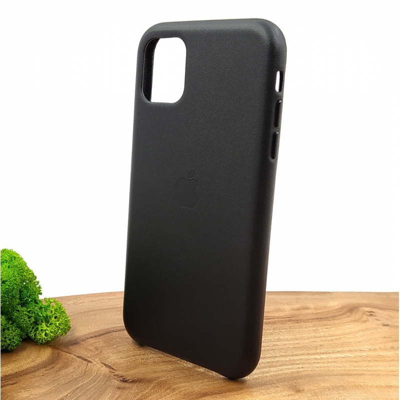 Оригинальный кожаный чехол-накладка Molan Leather Case for Apple iPhone 11 Black