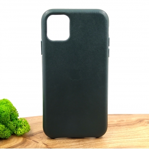 Оригинальный кожаный чехол-накладка Molan Leather Case for Apple iPhone 11 Pine green
