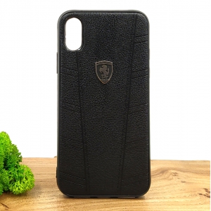 Чехол-накладка TOTU LEATHER CASE Ferrari design для Iphone Xs