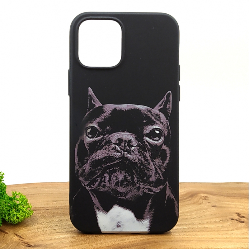 Люминесцентный чехол накладка LUXO Dog силиконовый для Iphone 12/12 Pro Black