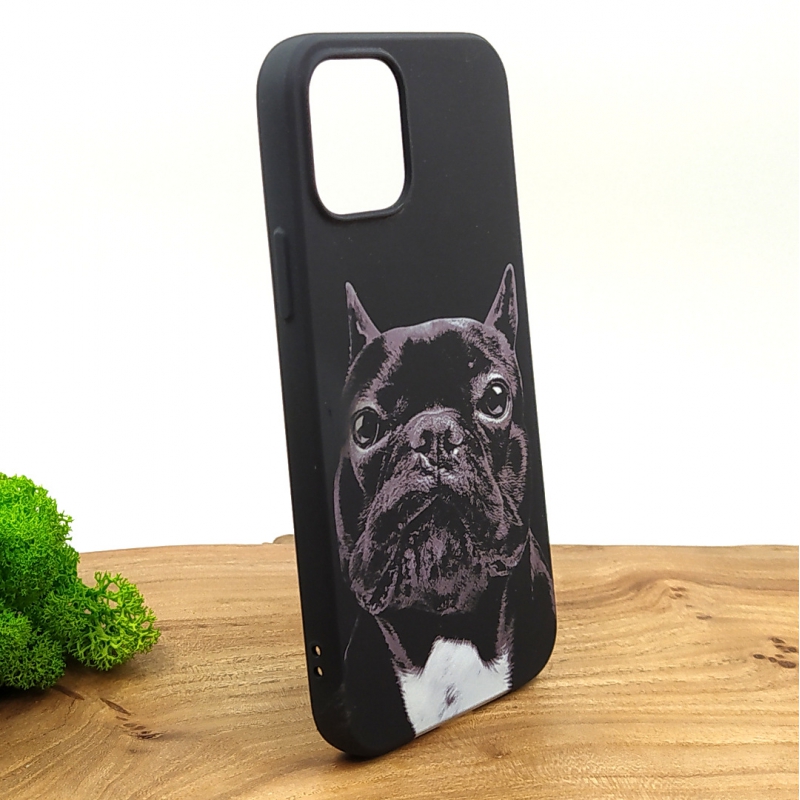 Люминесцентный чехол накладка LUXO Dog силиконовый для Iphone 12/12 Pro Black