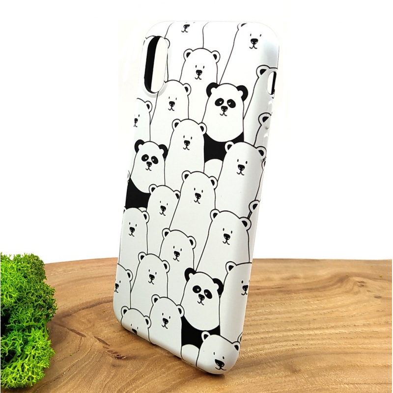 Чехол накладка LUXO Panda&Bears силиконовый для Iphone XS