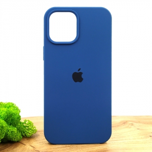 Оригинальный матовый чехол-накладка Silicone Case IPHONE 12 Pro Max (6.7) Blue Cobalt