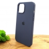 Оригинальный матовый чехол-накладка Silicone Case для IPHONE 12 Pro Max (6.7) Navy Storm