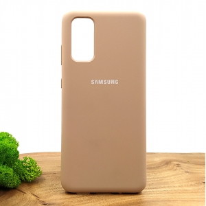 Оригинальный матовый чехол-накладка Silicone Case Samsung S20 Matte Pink