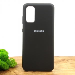 Оригінальний матовий чохол-накладка Silicone Case для Samsung S20 Black