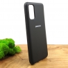 Оригинальный матовый чехол-накладка Silicone Case для Samsung S20 Black