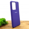 Оригинальный матовый чехол-накладка Silicone Case для Samsung S20 Ultra Purple