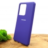 Оригинальный матовый чехол-накладка Silicone Case для Samsung S20 Ultra Purple