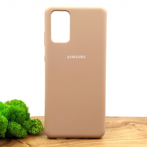 Оригінальний матовий чохол-накладка Silicone Case для Samsung S20+ Matte Pink