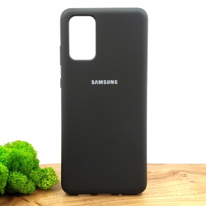 Оригинальный матовый чехол-накладка Silicone Case Samsung S20+ Black