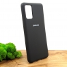 Оригинальный матовый чехол-накладка Silicone Case Samsung S20+ Black