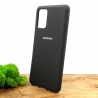 Оригинальный матовый чехол-накладка Silicone Case Samsung S20+ Black