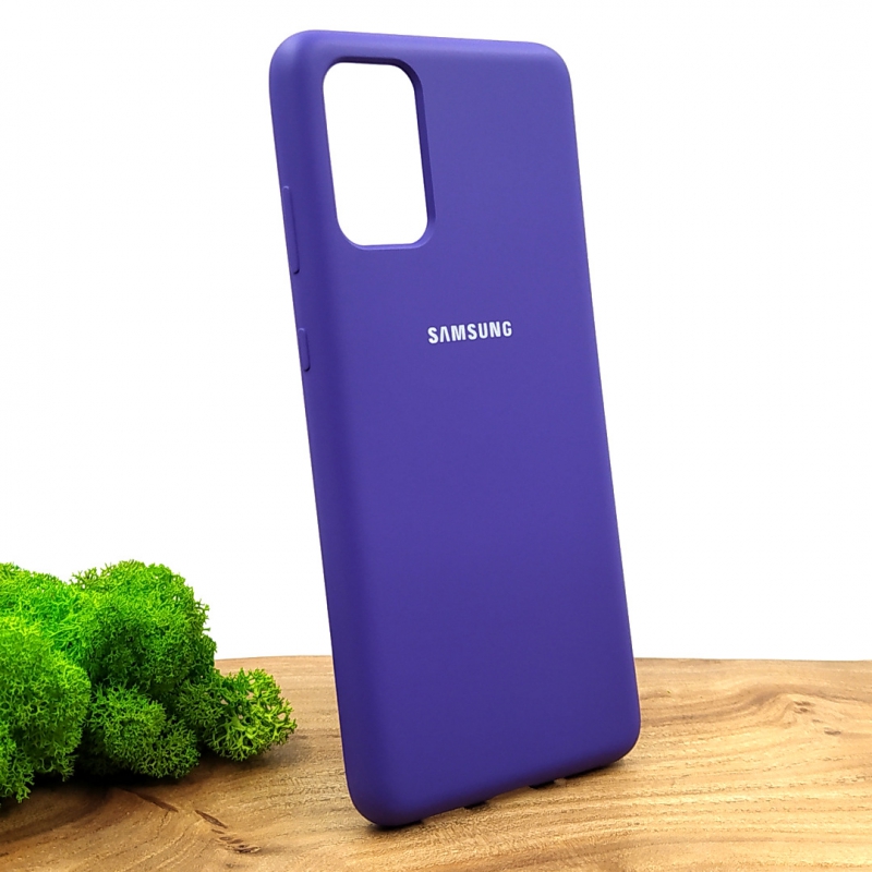 Оригинальный матовый чехол-накладка Silicone Case Samsung S20+ Purple