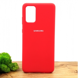 Оригінальний матовий чохол-накладка Silicone Case Samsung S20+ Red