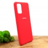 Оригинальный матовый чехол-накладка Silicone Case Samsung S20+ Red