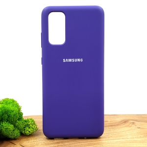 Оригінальний матовий чохол-накладка Silicone Case Samsung S20 Purple