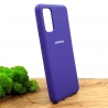 Оригинальный матовый чехол-накладка Silicone Case Samsung S20 Purple