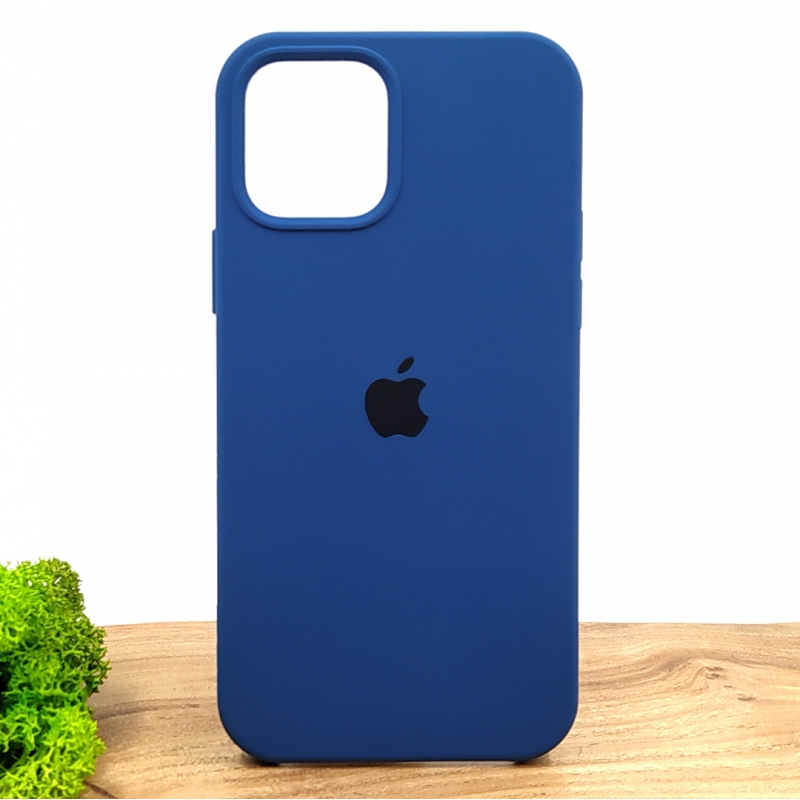 Оригинальный матовый чехол Silicone Case IPHONE 12/12 Pro (6.1) Blue Cobalt