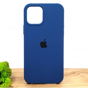 Оригінальний матовий чохол-накладка Silicone Case IPHONE 12/12 Pro (6.1) Blue Cobalt