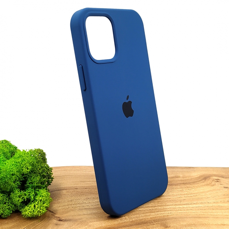 Оригинальный матовый чехол Silicone Case IPHONE 12/12 Pro (6.1) Blue Cobalt