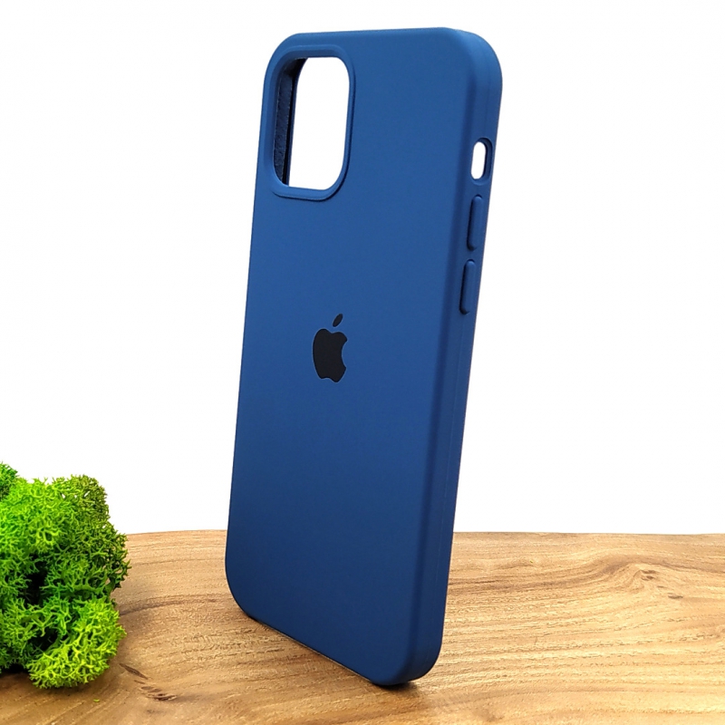 Оригинальный матовый чехол Silicone Case IPHONE 12/12 Pro (6.1) Blue Cobalt