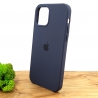 Оригинальный матовый чехол Silicone Case IPHONE 12/12 Pro (6.1) Navy Storm