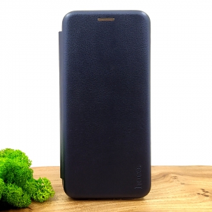 Шкіряний протиударний чохол-книжка Nillkin для Samsung A31 Navy Storm