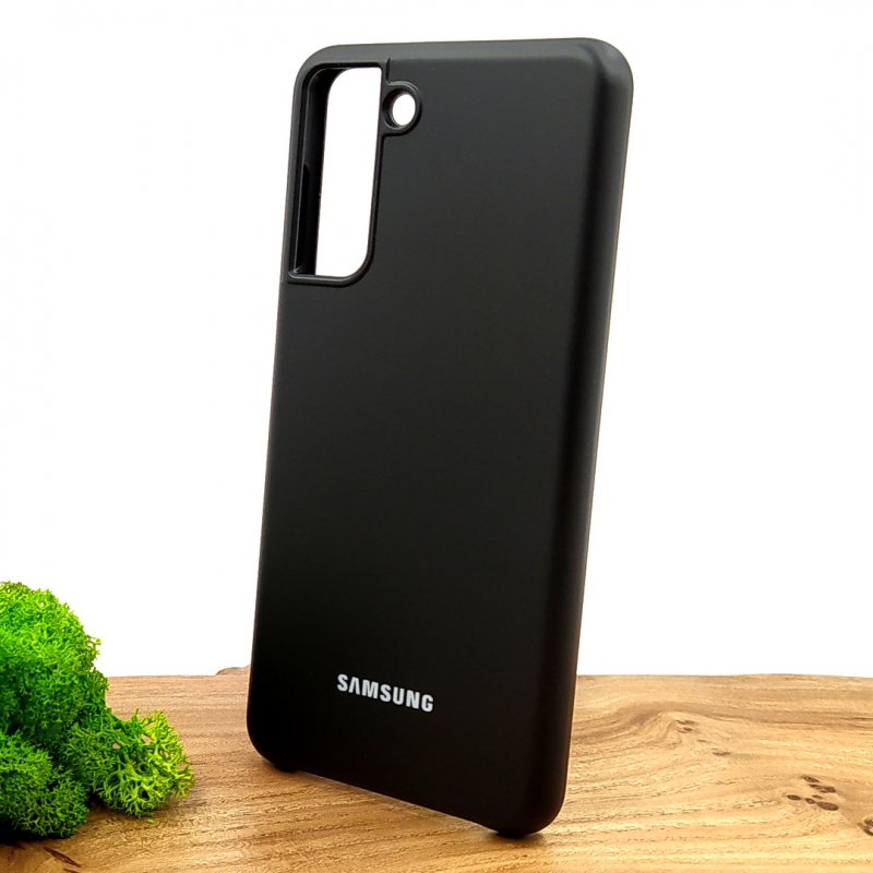 Оригинальный матовый чехол Silicone Case Samsung S21 Black