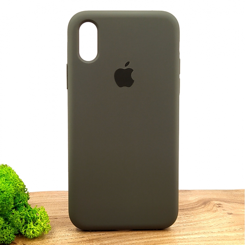 Оригинальный матовый чехол-накладка Silicone Case IPHONE X/Xs Taupe