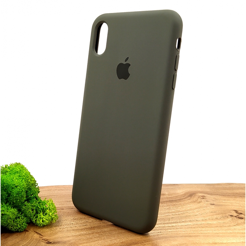 Оригинальный матовый чехол-накладка Silicone Case IPHONE Xs MAX Taupe