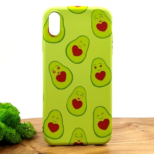 Люминесцентный чехол накладка LUXO Happy Avocado Iphone XS Max