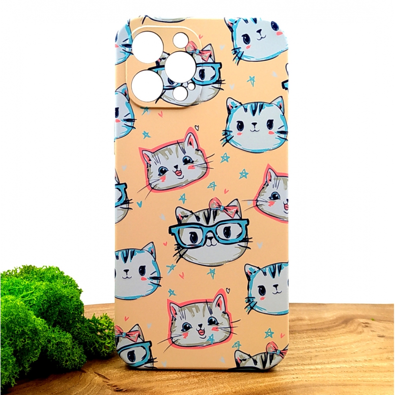 Люминесцентный чехол накладка LUXO Happy Cat Iphone 12 Pro Max