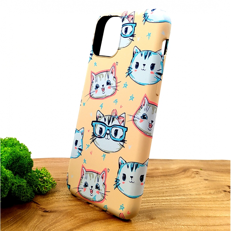 Люминесцентный чехол накладка LUXO Happy Cat Iphone 11 Pro