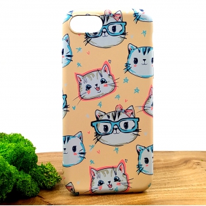 Люминесцентный чехол накладка LUXO Happy Cat Iphone 7G