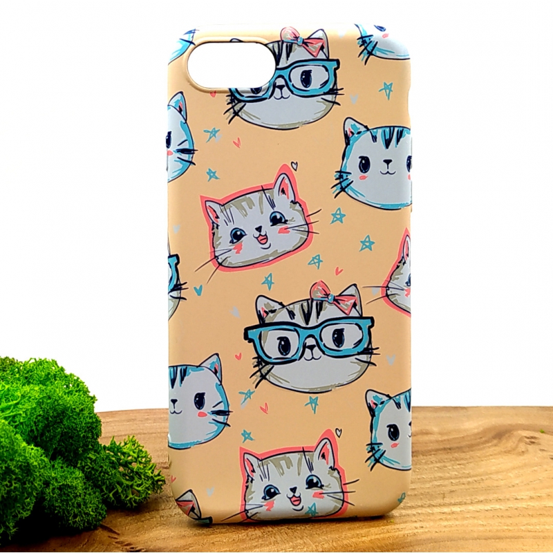 Люминесцентный чехол накладка LUXO Happy Cat Iphone 7G