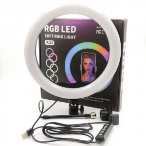 Різнобарвна кільцева LED-лампа для селфі MJ33