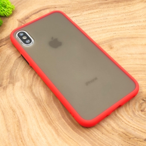 Протиударний поліуретановий чохол Smoke case для Iphone XS Red