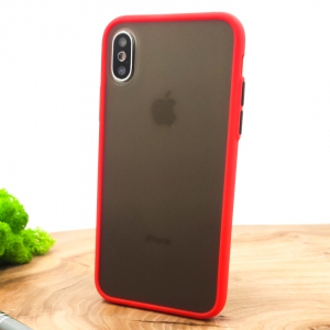 Протиударний поліуретановий чохол Smoke case для Iphone XS Max Red