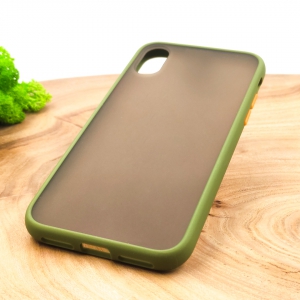 Протиударний поліуретановий чохол Smoke case для Iphone XR Green