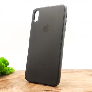 Матовий чохол накладка Носо Glass Case Matte для Apple iPhone XS Gray